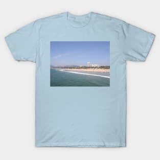 Golden Shores: Santa Monica Beach Radiance T-Shirt